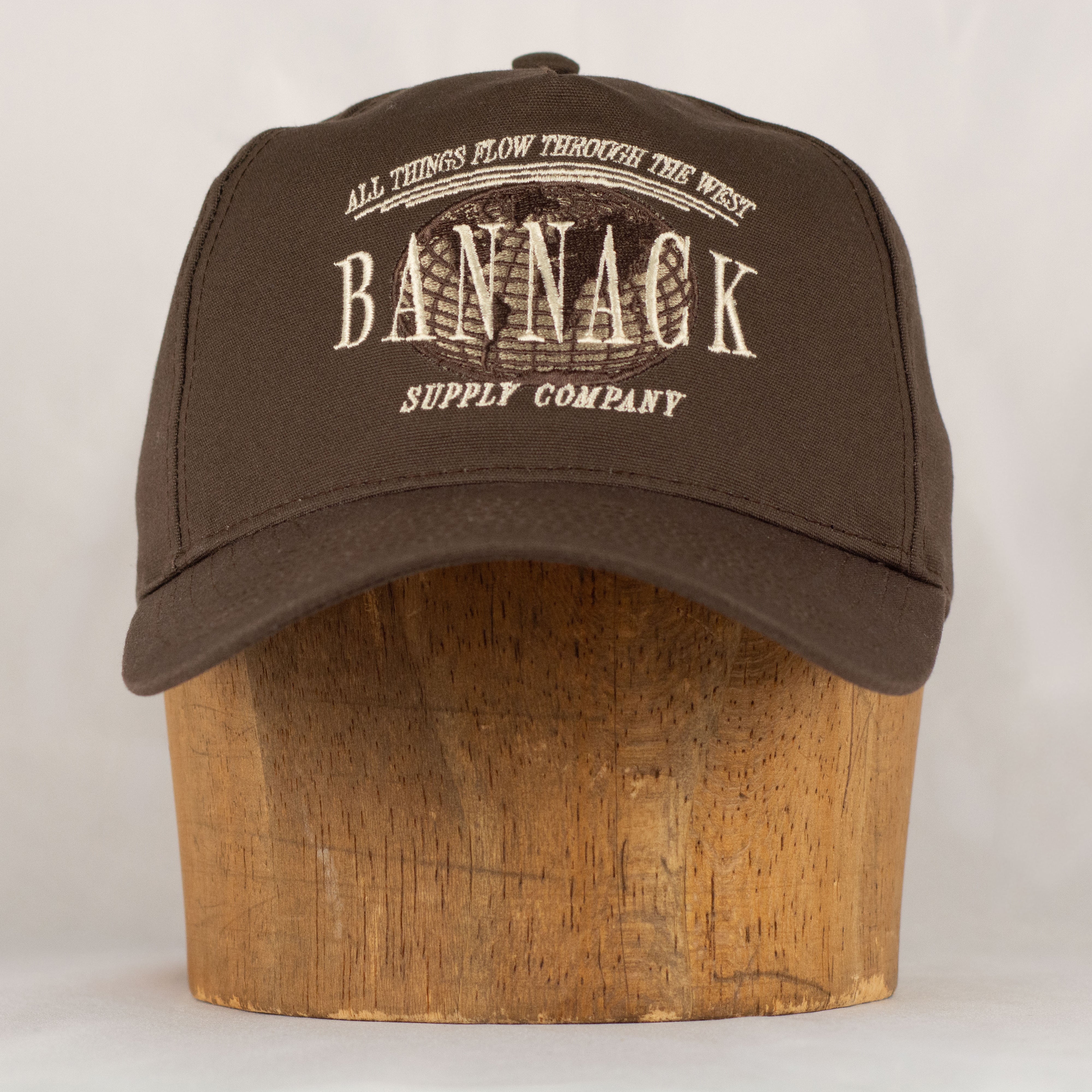 Globe Snapback Hat (Chocolate)