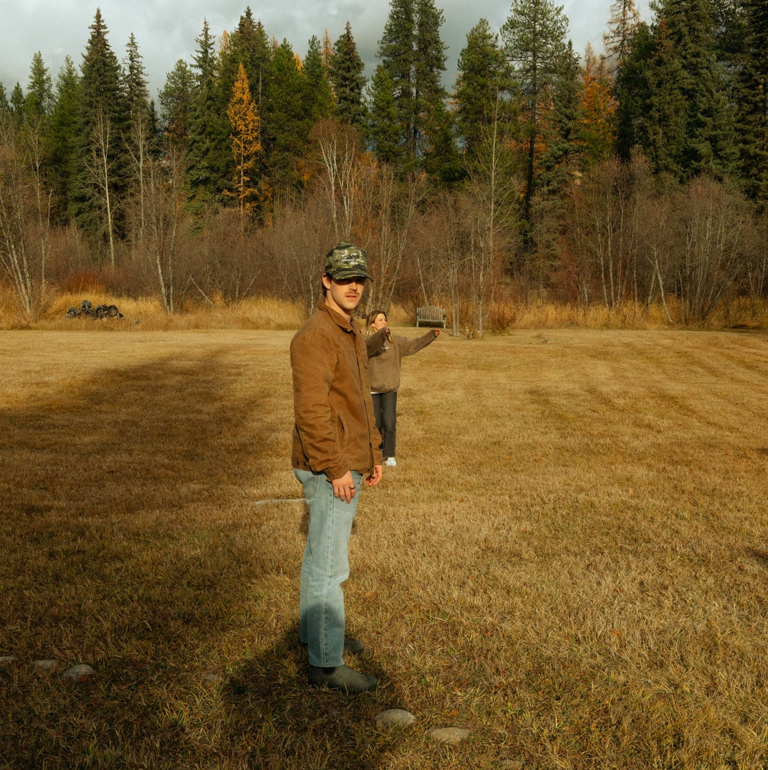 Birds in Flight Snapback Hat (Tiger Camo)