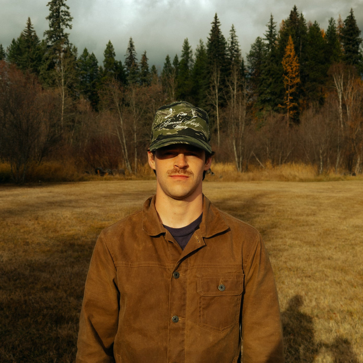 Birds in Flight Snapback Hat (Tiger Camo)