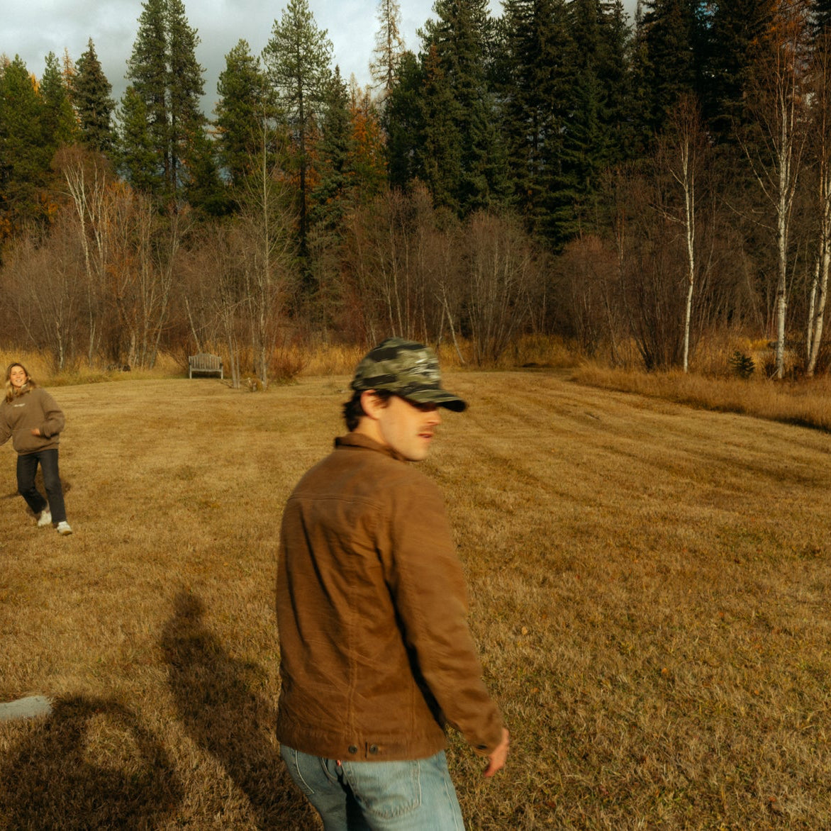 Birds in Flight Snapback Hat (Tiger Camo)
