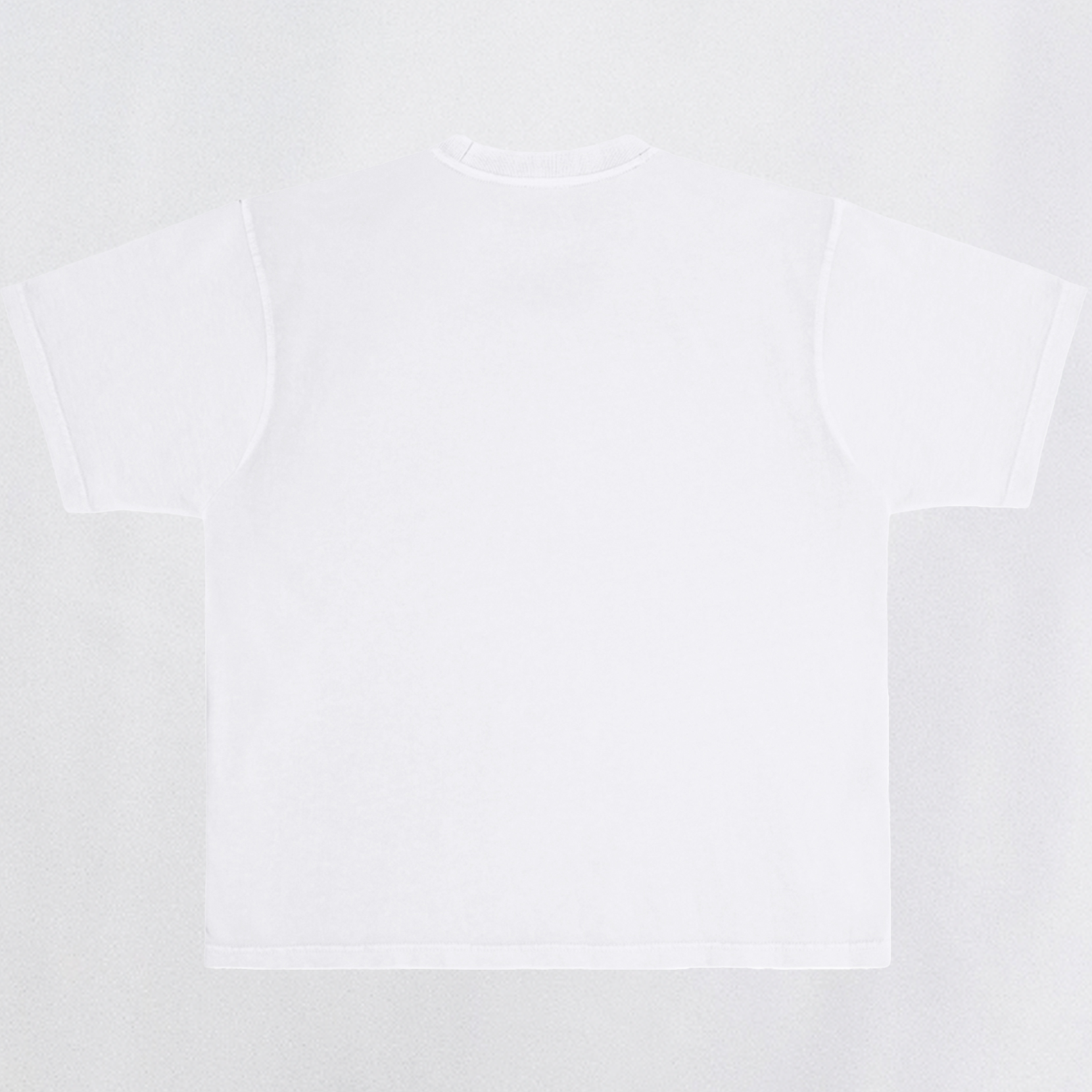 White Embroidered Logo Heavyweight Tee