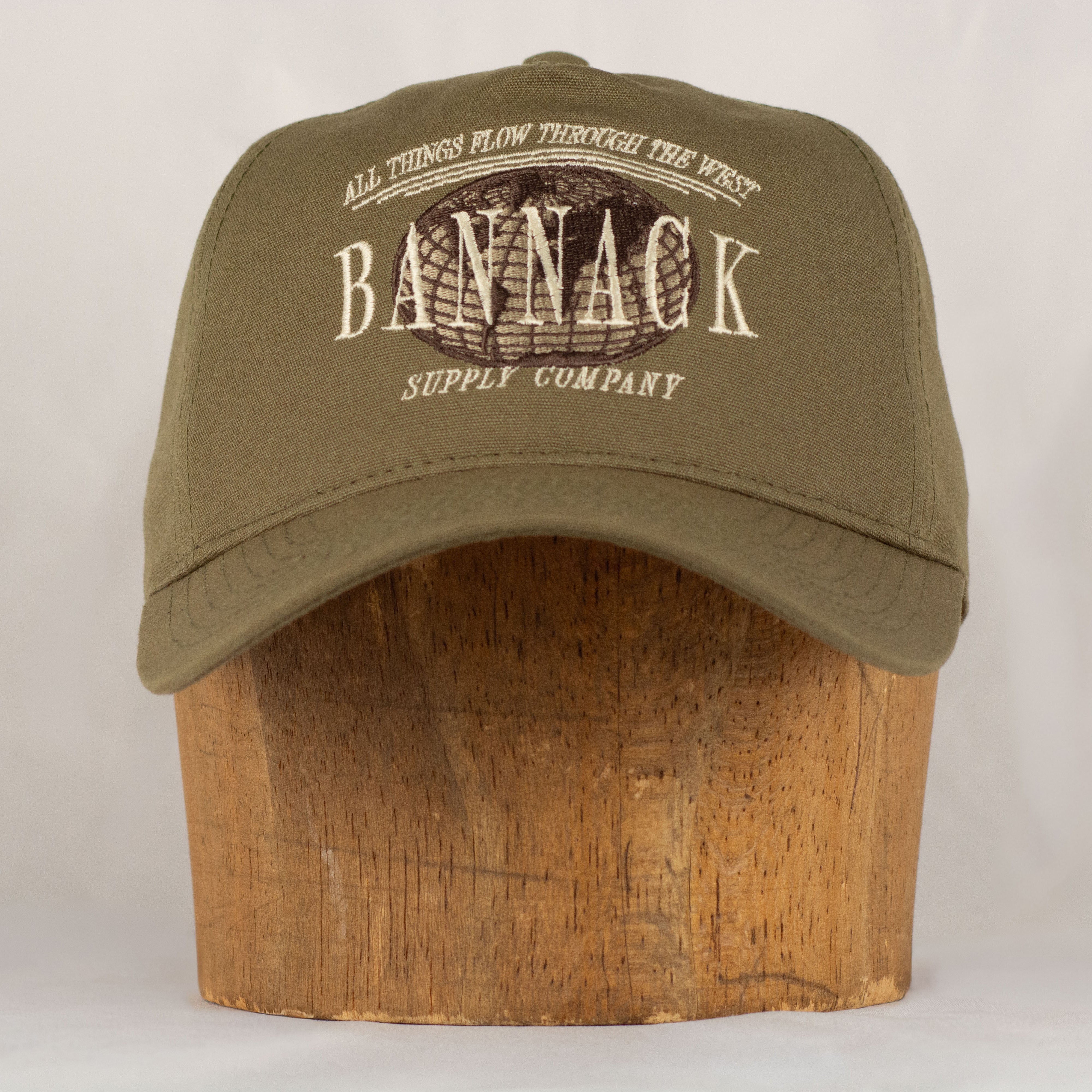 Globe Snapback Hat (Olive)