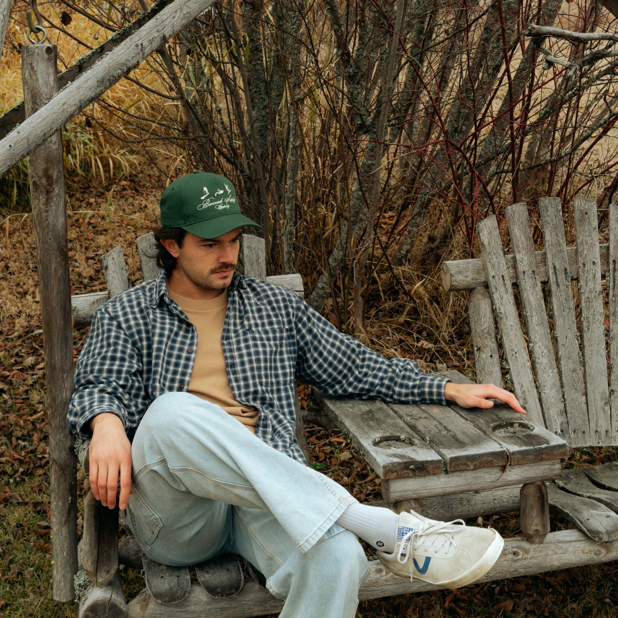 Birds in Flight Snapback Hat (Forest)