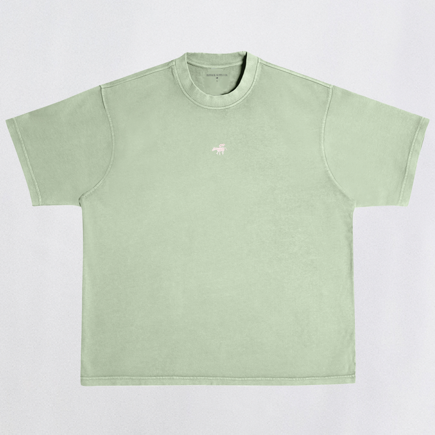 Olive Green Embroidered Logo Heavyweight Tee