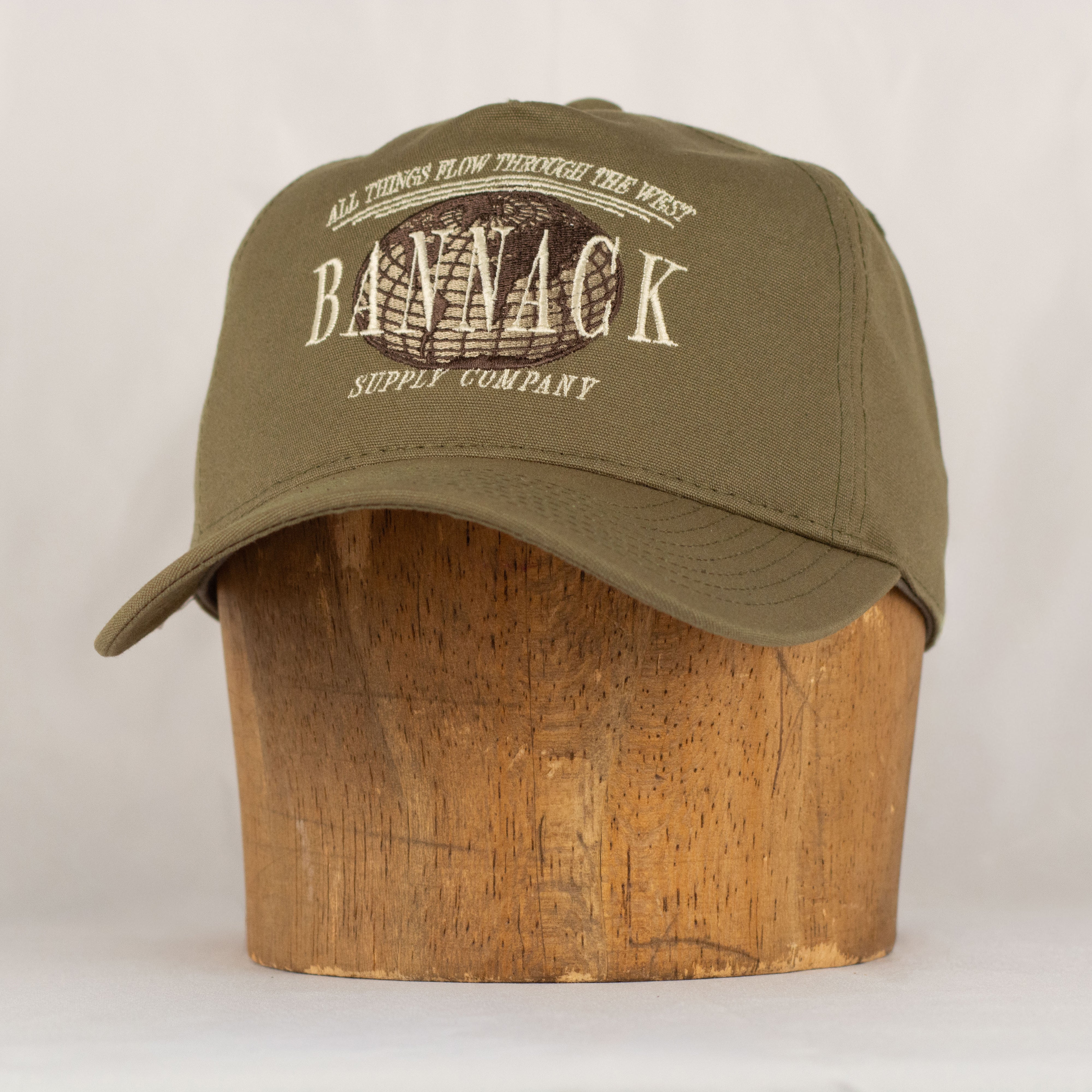 Globe Snapback Hat (Olive)